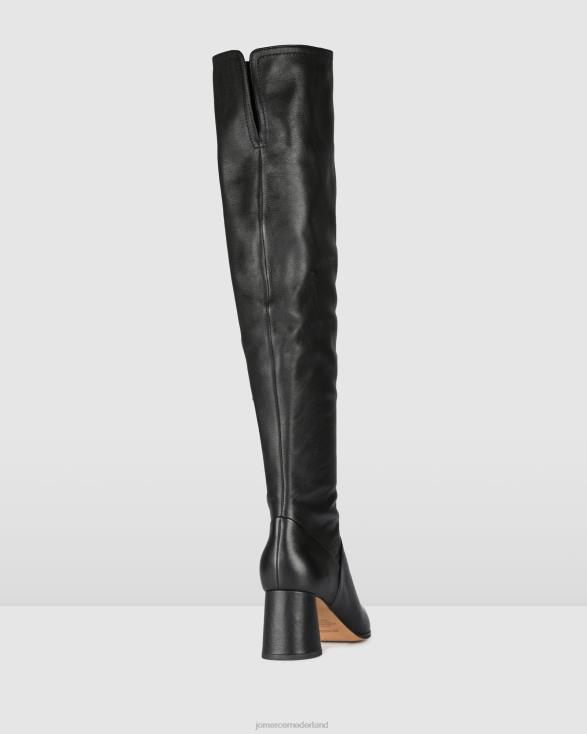 gin overknee laarzen 46LN393 zwart leer Jo Mercer schoenen