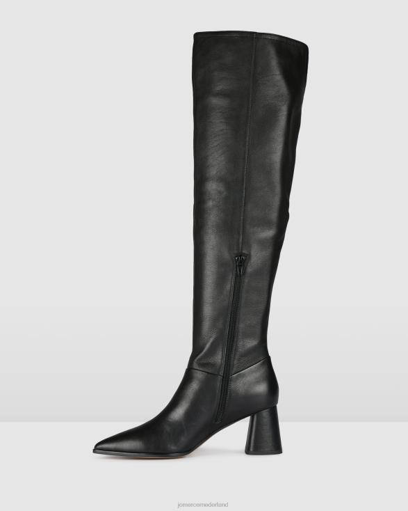 gin overknee laarzen 46LN393 zwart leer Jo Mercer schoenen