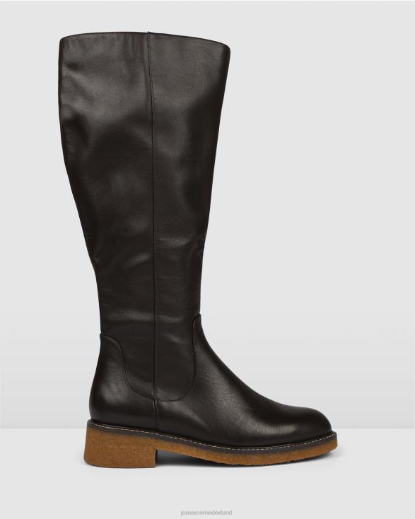 hira knielaarzen 46LN386 donker chocolade leer Jo Mercer schoenen