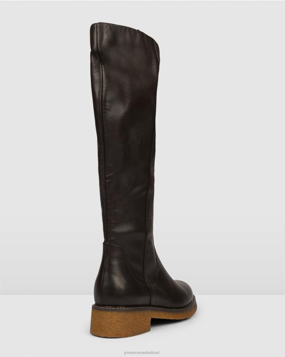 hira knielaarzen 46LN386 donker chocolade leer Jo Mercer schoenen