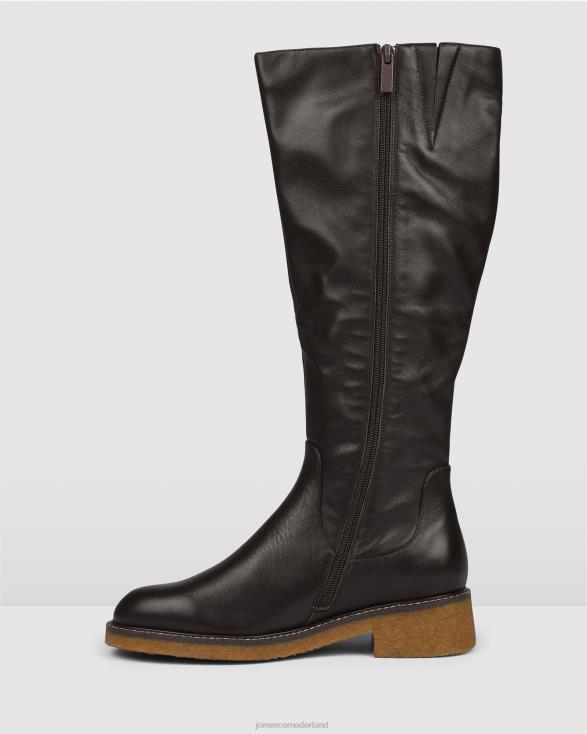 hira knielaarzen 46LN386 donker chocolade leer Jo Mercer schoenen