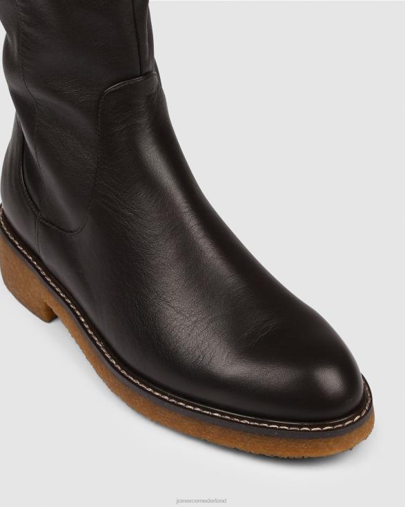 hira knielaarzen 46LN386 donker chocolade leer Jo Mercer schoenen