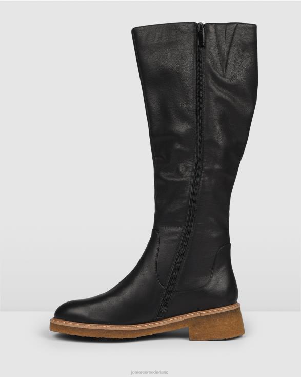hira knielaarzen 46LN387 zwart leer Jo Mercer schoenen