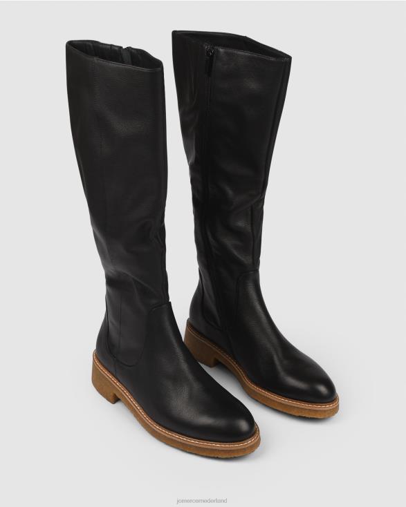 hira knielaarzen 46LN387 zwart leer Jo Mercer schoenen