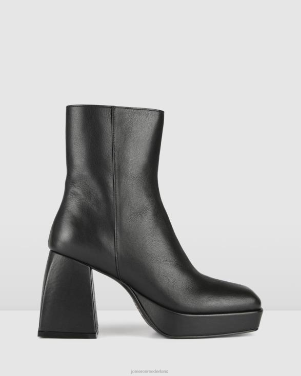 Hoge enkellaarzen op zonne-energie 46LN149 zwart leer Jo Mercer schoenen