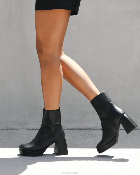 Hoge enkellaarzen op zonne-energie 46LN149 zwart leer Jo Mercer schoenen