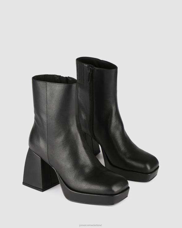 Hoge enkellaarzen op zonne-energie 46LN149 zwart leer Jo Mercer schoenen