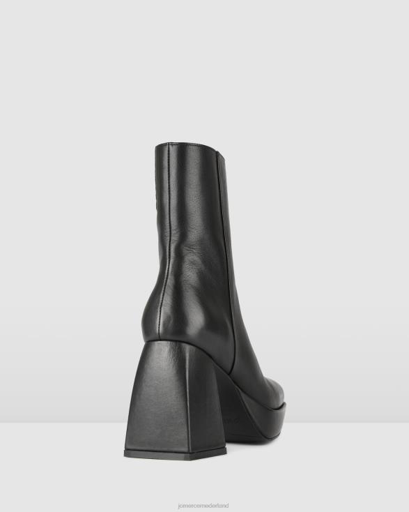 Hoge enkellaarzen op zonne-energie 46LN149 zwart leer Jo Mercer schoenen