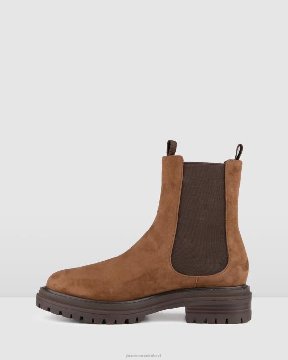 Bloom platte enkellaarsjes 46LN315 bruin suède Jo Mercer schoenen