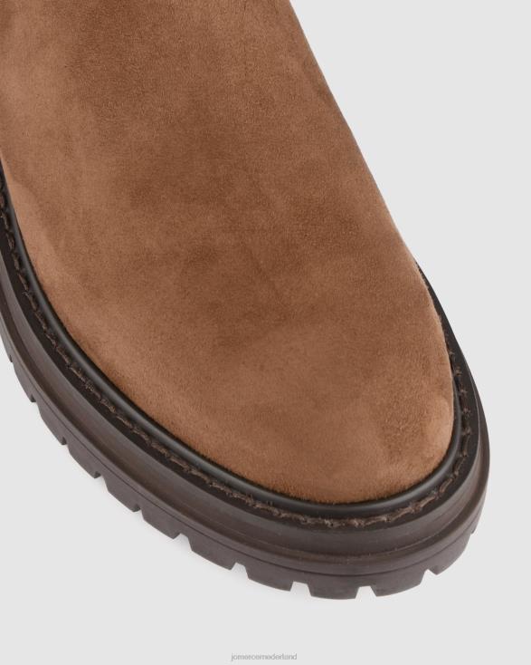 Bloom platte enkellaarsjes 46LN315 bruin suède Jo Mercer schoenen