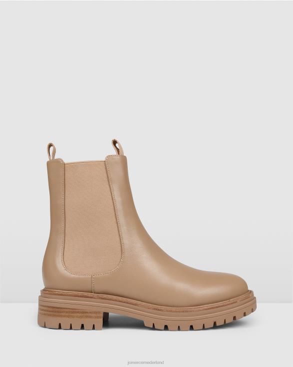 Bloom platte enkellaarsjes 46LN316 beige leer Jo Mercer schoenen
