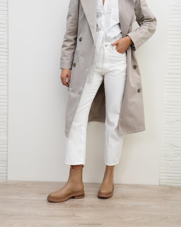 Bloom platte enkellaarsjes 46LN316 beige leer Jo Mercer schoenen