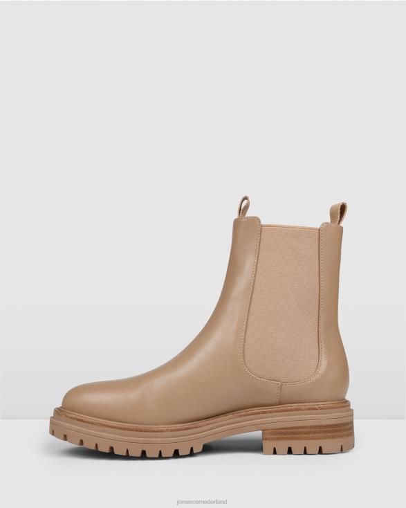 Bloom platte enkellaarsjes 46LN316 beige leer Jo Mercer schoenen