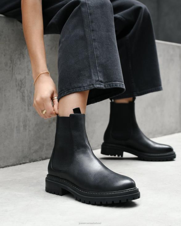 Bloom platte enkellaarsjes 46LN332 zwart leer Jo Mercer schoenen