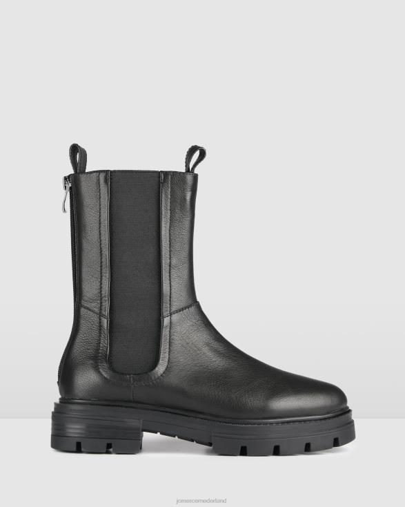 Braxton platte enkellaarzen 46LN296 zwart leer Jo Mercer schoenen