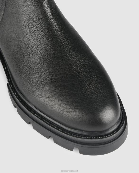 Braxton platte enkellaarzen 46LN296 zwart leer Jo Mercer schoenen