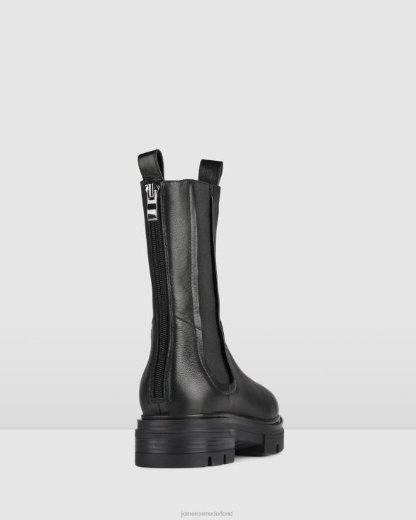 Braxton platte enkellaarzen 46LN296 zwart leer Jo Mercer schoenen