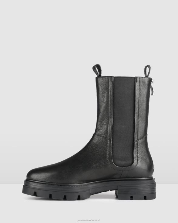 Braxton platte enkellaarzen 46LN296 zwart leer Jo Mercer schoenen