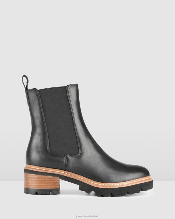 Como platte enkellaarzen 46LN327 zwart leer Jo Mercer schoenen
