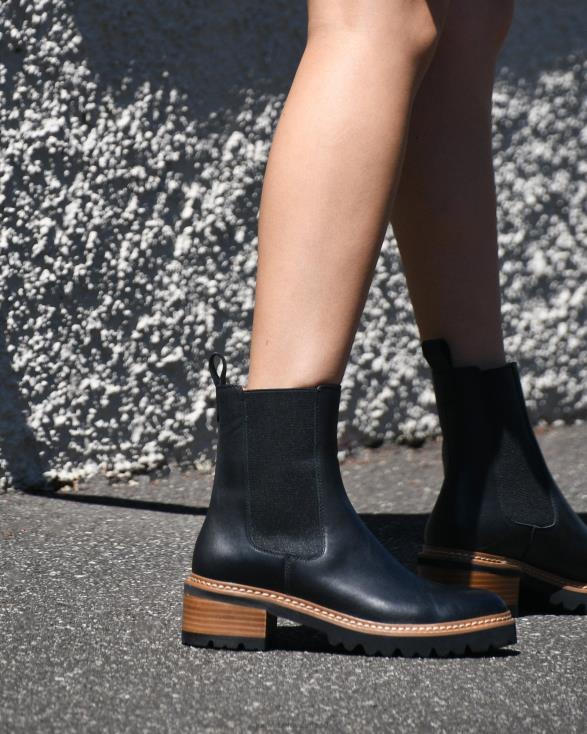 Como platte enkellaarzen 46LN327 zwart leer Jo Mercer schoenen