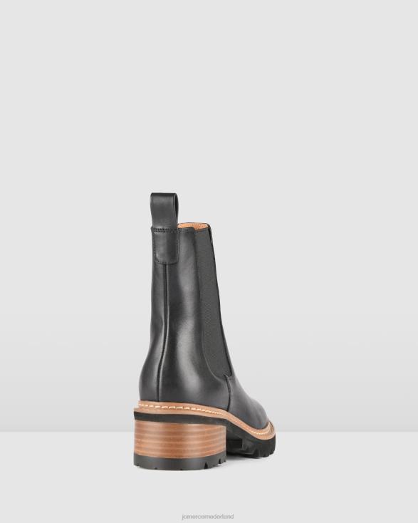 Como platte enkellaarzen 46LN327 zwart leer Jo Mercer schoenen
