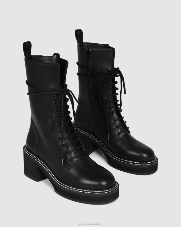Edwin kalfslaarzen 46LN385 zwart leer Jo Mercer schoenen