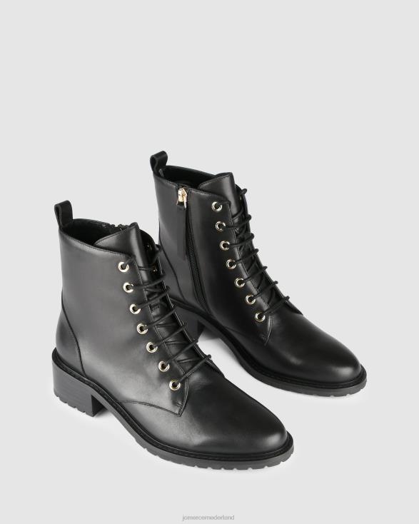 Frances platte enkellaars 46LN336 zwart leer Jo Mercer schoenen