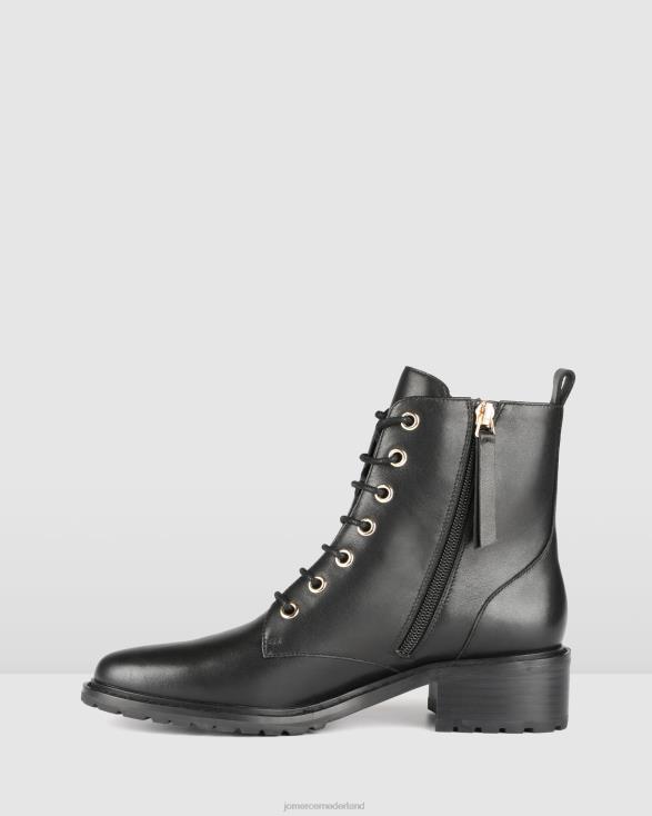 Frances platte enkellaars 46LN336 zwart leer Jo Mercer schoenen