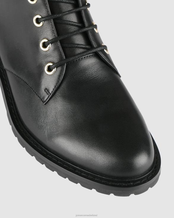 Frances platte enkellaars 46LN336 zwart leer Jo Mercer schoenen