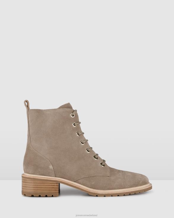 Frances platte enkellaars 46LN337 taupe suède Jo Mercer schoenen