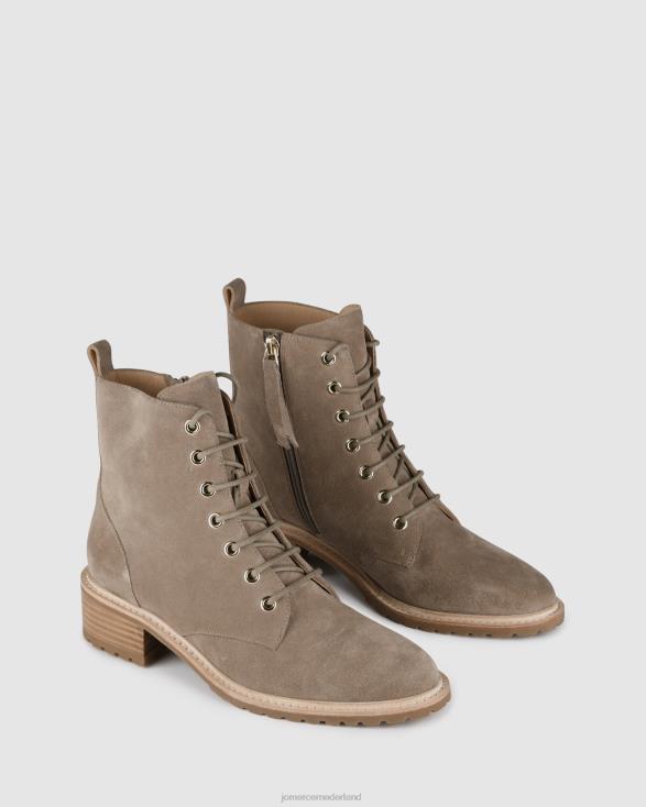 Frances platte enkellaars 46LN337 taupe suède Jo Mercer schoenen