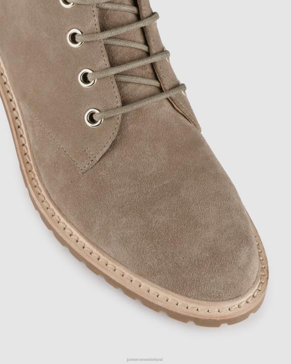 Frances platte enkellaars 46LN337 taupe suède Jo Mercer schoenen