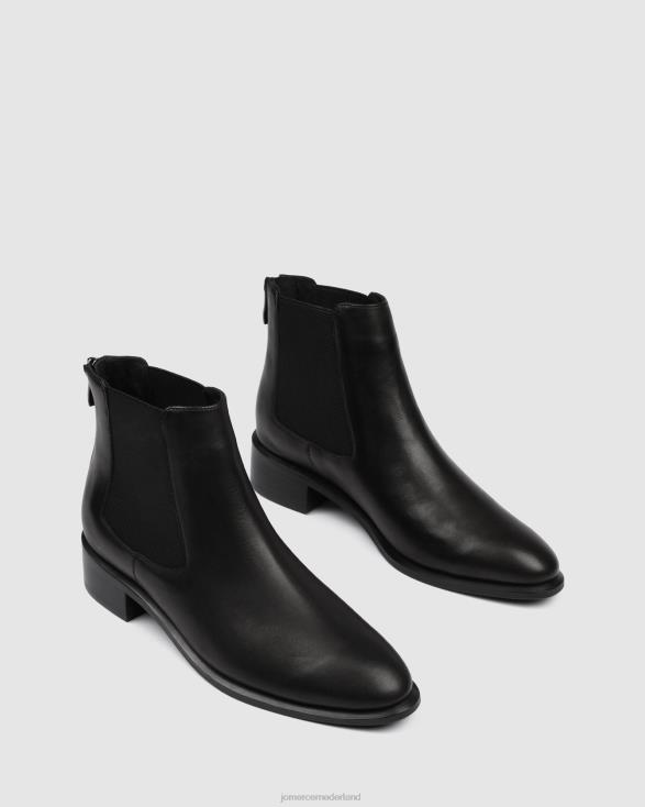 Milla platte enkellaarzen 46LN339 zwart leer Jo Mercer schoenen