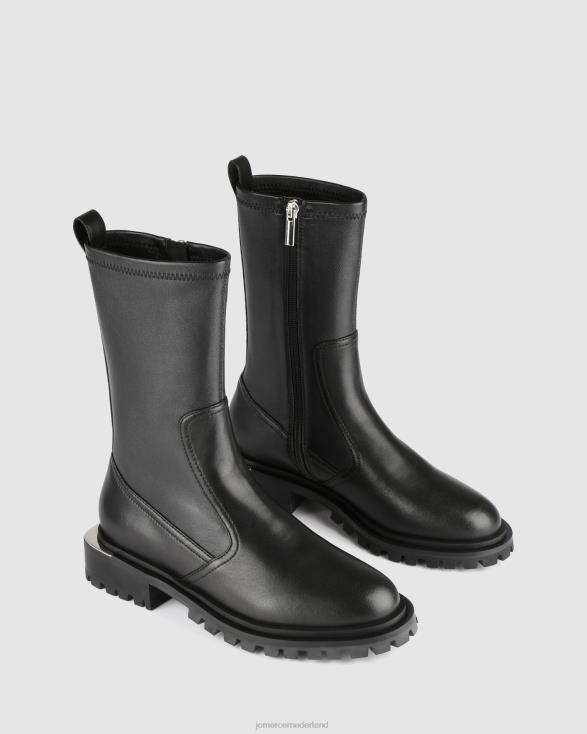 Rachel kalfslaarzen 46LN378 zwart leer Jo Mercer schoenen