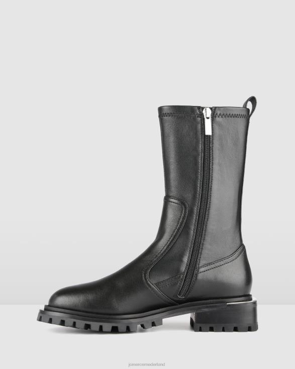 Rachel kalfslaarzen 46LN378 zwart leer Jo Mercer schoenen