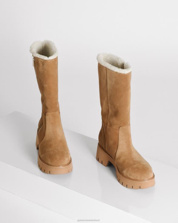 bamba platte kuitlaarzen 46LN342 bruin suède Jo Mercer schoenen