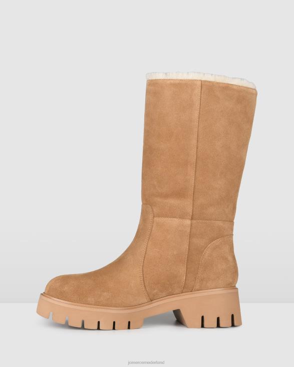 bamba platte kuitlaarzen 46LN342 bruin suède Jo Mercer schoenen