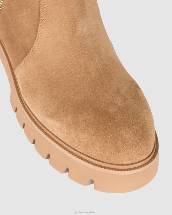 bamba platte kuitlaarzen 46LN342 bruin suède Jo Mercer schoenen