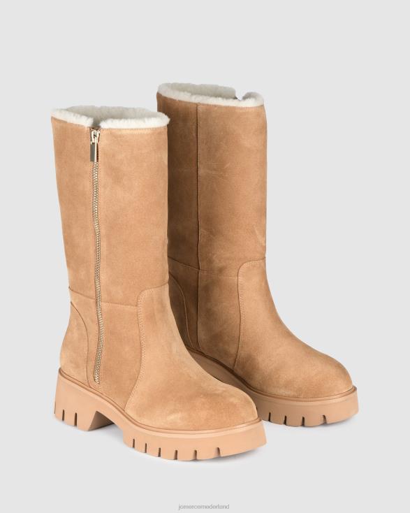 bamba platte kuitlaarzen 46LN342 bruin suède Jo Mercer schoenen