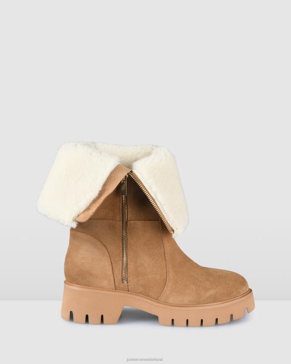 bamba platte kuitlaarzen 46LN342 bruin suède Jo Mercer schoenen