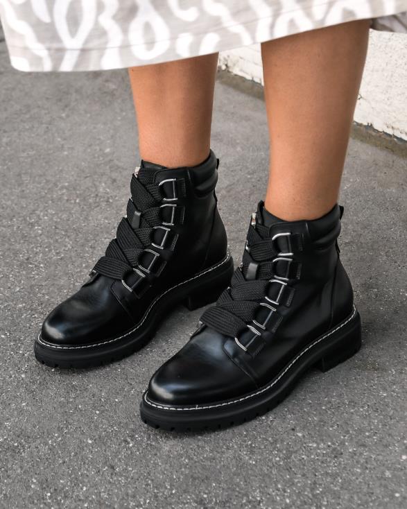 blakely platte enkellaarzen 46LN348 zwart leer Jo Mercer schoenen