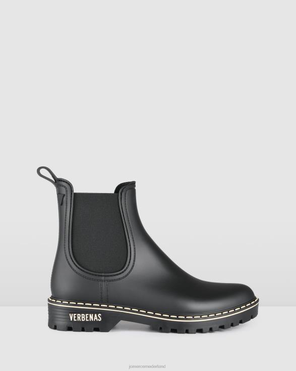 gaudi platte enkellaarsjes 46LN325 zwart rubber Jo Mercer schoenen