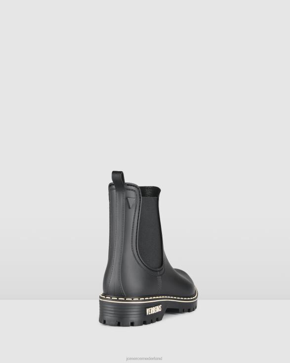 gaudi platte enkellaarsjes 46LN325 zwart rubber Jo Mercer schoenen