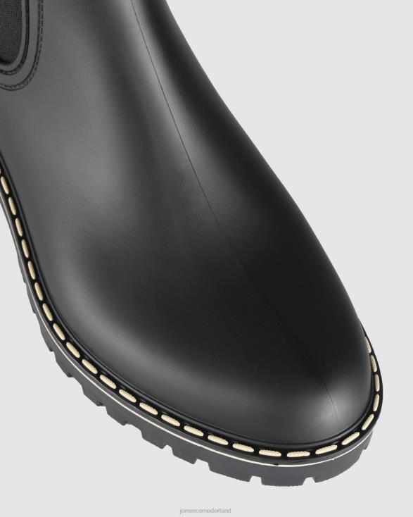 gaudi platte enkellaarsjes 46LN325 zwart rubber Jo Mercer schoenen