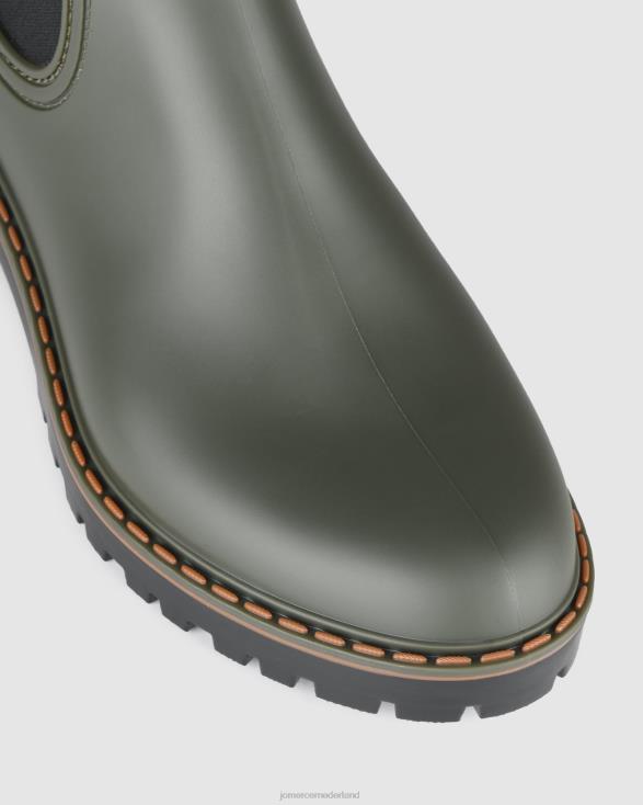 gaudi platte enkellaarsjes 46LN326 kaki rubber Jo Mercer schoenen