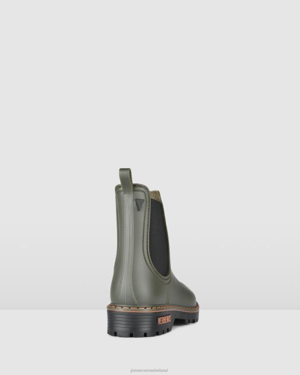 gaudi platte enkellaarsjes 46LN326 kaki rubber Jo Mercer schoenen