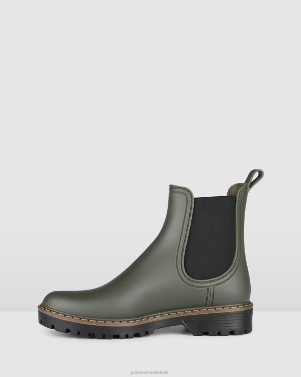 gaudi platte enkellaarsjes 46LN326 kaki rubber Jo Mercer schoenen