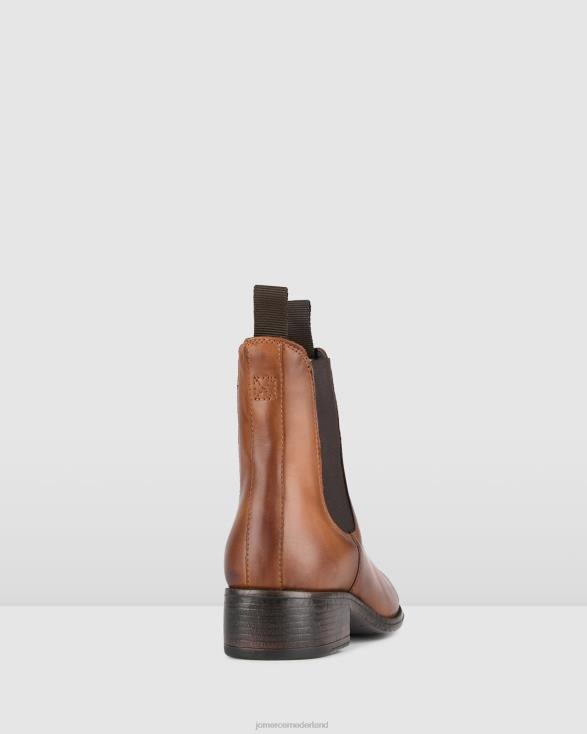 platte enkellaarzen van cisco 46LN330 cognac leer Jo Mercer schoenen