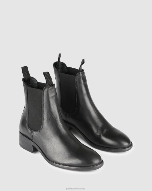 platte enkellaarzen van cisco 46LN331 zwart leer Jo Mercer schoenen