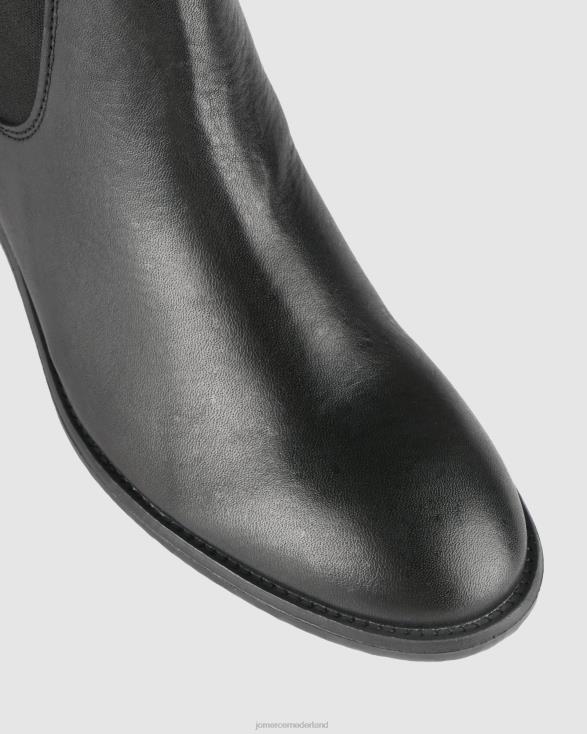 platte enkellaarzen van cisco 46LN331 zwart leer Jo Mercer schoenen